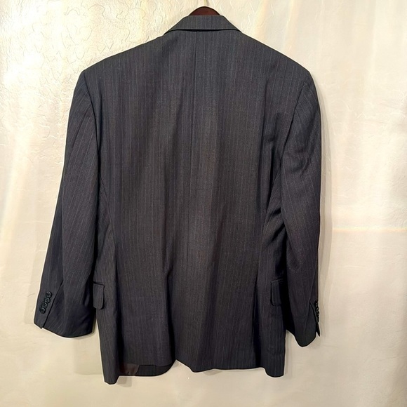 Custom made Blazer by Royal classic Gray pin-striped fabric check measurements - Picture 2 of 5